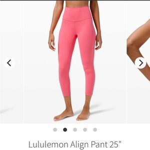Lululemon Align Pant 25" Guava Pink